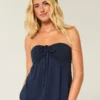 Top babydoll sin tirantes y ajustado