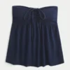 Top babydoll sin tirantes y ajustado
