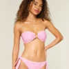 Top de bikini bandeau con anilla