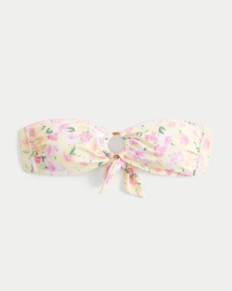 Top de bikini bandeau con anilla