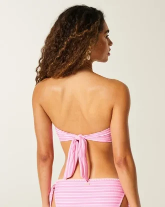 Top de bikini bandeau con anilla