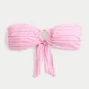 Top de bikini bandeau con anilla
