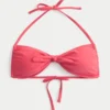 Top de bikini bandeau con lazo delantero Top de bikini bandeau con lazo delantero