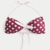 Top de bikini bandeau con lazo delantero Top de bikini bandeau con lazo delantero