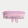 Top de bikini bandeau fruncido