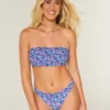 Top de bikini bandeau fruncido