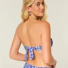 Top de bikini bandeau fruncido