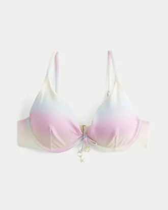 Top de bikini con aros y brillo