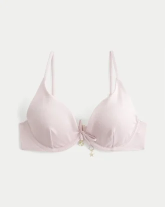 Top de bikini con aros y brillo