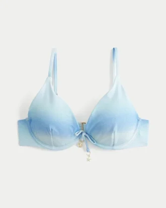 Top de bikini con aros y brillo