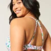 Top de bikini con aros y escote pronunciado para curvas Top de bikini con aros y escote pronunciado para curvas