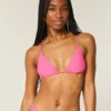 Top de bikini triangular adornado