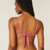 Top de bikini triangular adornado