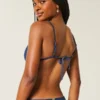 Top de bikini triangular adornado