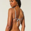 Top de bikini triangular adornado