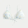 Top de bikini triangular adornado
