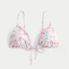 Top de bikini triangular adornado