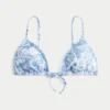 Top de bikini triangular adornado