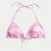 Top de bikini triangular con cuello halter Spring Break
