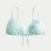 Top de bikini triangular con cuentas sobre los hombros