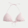 Top de bikini triangular con lentejuelas estilo crochet