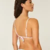 Top de bikini triangular con tirantes cruzados