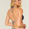 Top de bikini triangular estilo crochet