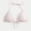 Top de bikini triangular multiuso brillante