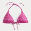 Top de bikini triangular multiuso brillante