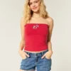 Top sin tirantes con estampado Taylor