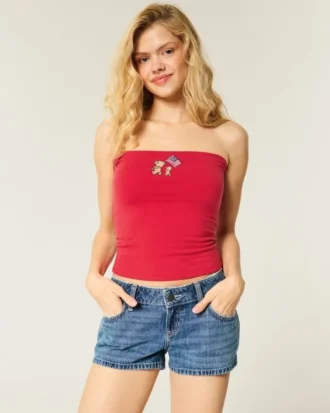 Top sin tirantes con estampado Taylor