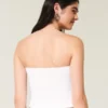 Top tubo de tejido elástico suave sin costuras.