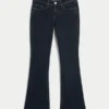 Vaqueros bootcut de talle bajo y lavado oscuro