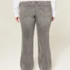 Vaqueros bootcut grises de talle bajo