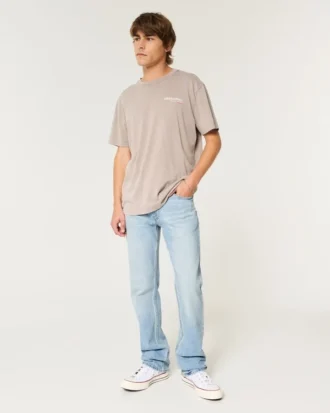 Vaqueros bootcut lavado claro