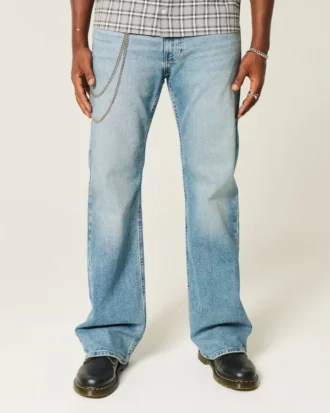 Vaqueros bootcut relajados con lavado medio