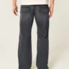 Vaqueros bootcut relajados lavados en negro