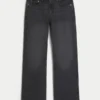 Vaqueros bootcut relajados lavados en negro