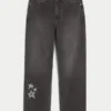 Vaqueros holgados con estampado Black Star lavados