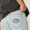 Vaqueros holgados con estampado Downforce Racing en lavado claro