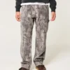 Vaqueros holgados de carpintero con estampado de camuflaje