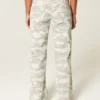 Vaqueros holgados de talle bajo con estampado de camuflaje Y2K