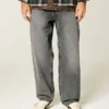 Vaqueros holgados gris lavado
