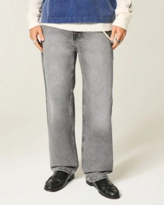 Vaqueros holgados lavados en gris