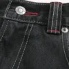 Vaqueros holgados skater con bordado «Good Luck» en negro lavado