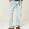 Vaqueros rectos slim de lavado claro