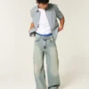 Vaqueros superbaggy de lavado medio