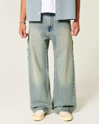Vaqueros superbaggy de lavado medio