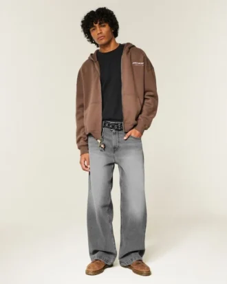 Vaqueros superbaggy lavados en gris