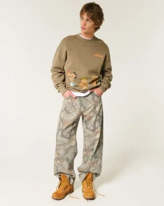 Vaqueros superholgados de camuflaje